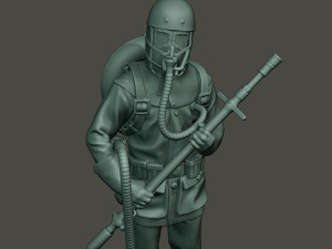 german soldier ww1 stand g5 3D Baskı Modeli