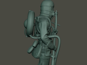 german soldier ww1 stand g5 3D Baskı Modeli