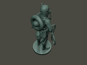 german soldier ww1 stand g5 3D Baskı Modeli