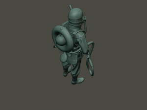 german soldier ww1 stand g5 3D Baskı Modeli