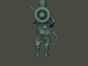 german soldier ww1 stand g5 3D Baskı Modeli