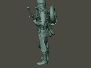 german soldier ww1 stand g5 3D Baskı Modeli