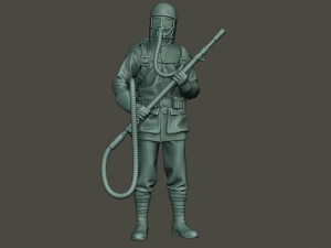 german soldier ww1 stand g5 3D Baskı Modeli