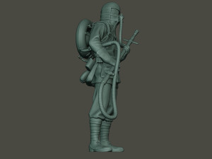 german soldier ww1 stand g5 3D Baskı Modeli
