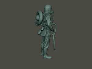 german soldier ww1 stand g5 3D Baskı Modeli