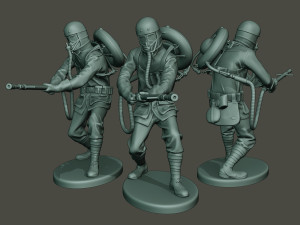 german soldiers ww1 g5 pack 1 3D Baskı Modeli
