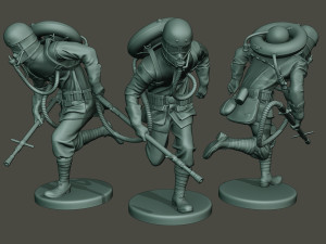 german soldiers ww1 g5 pack 1 3D Baskı Modeli