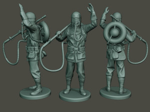 german soldiers ww1 g5 pack 1 3D Baskı Modeli