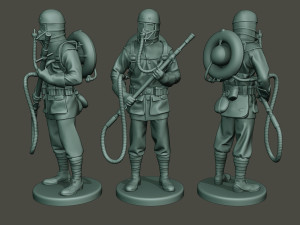 german soldiers ww1 g5 pack 1 3D Baskı Modeli