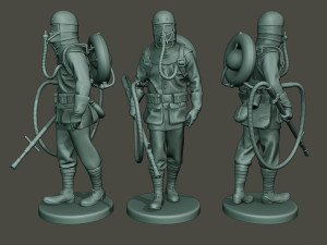 german soldiers ww1 g5 pack 1 3D Baskı Modeli