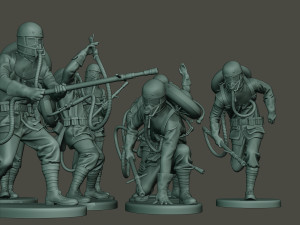 german soldiers ww1 g5 pack 1 3D Baskı Modeli