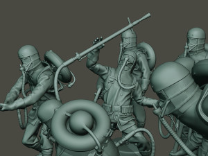 german soldiers ww1 g5 pack 1 3D Baskı Modeli