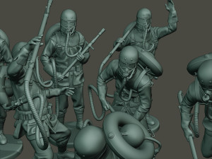 german soldiers ww1 g5 pack 1 3D Baskı Modeli