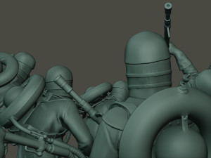 german soldiers ww1 g5 pack 1 3D Baskı Modeli
