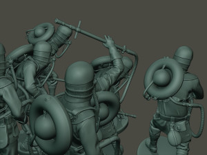 german soldiers ww1 g5 pack 1 3D Baskı Modeli