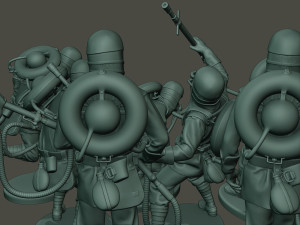 german soldiers ww1 g5 pack 1 3D Baskı Modeli