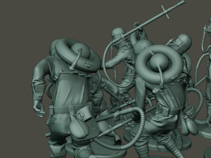 german soldiers ww1 g5 pack 1 3D Baskı Modeli