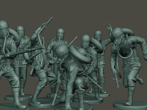 german soldiers ww1 g5 pack 1 3D Baskı Modeli