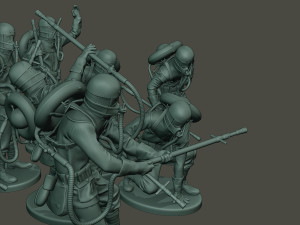 german soldiers ww1 g5 pack 1 3D Baskı Modeli