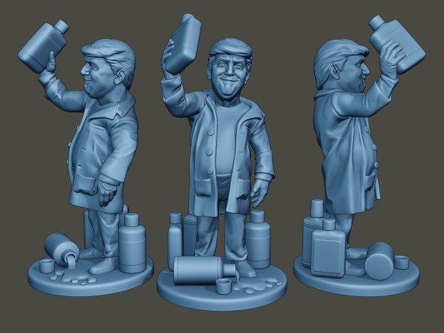 donald trump disinfectant Model do druku 3D .c4d .max .obj .3ds .fbx .stl .blend 