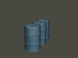 www2 german fuel drums and fuel tanks pack 3D Print Model