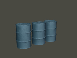 www2 german fuel drums and fuel tanks pack 3D Print Model