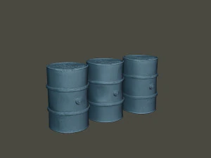www2 독일 연료 드럼 및 연료 탱크 팩 3D 프린트 모델