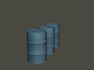 www2 german fuel drums and fuel tanks pack 3D Print Model
