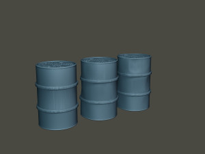 www2 german fuel drums and fuel tanks pack 3D Print Model