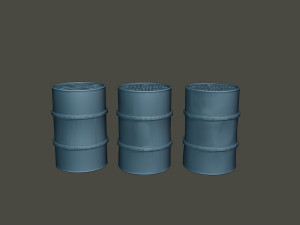 www2 german fuel drums and fuel tanks pack 3D Print Model