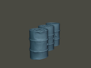 www2 german fuel drums and fuel tanks pack 3D Print Model