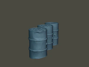 www2 독일 연료 드럼 및 연료 탱크 팩 3D 프린트 모델