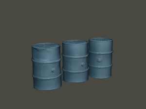 www2 german fuel drums and fuel tanks pack 3D Print Model