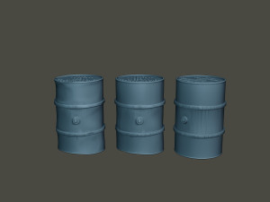 www2 german fuel drums and fuel tanks pack 3D Print Model
