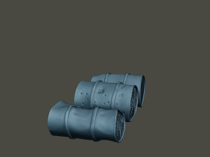 www2 german fuel drums and fuel tanks pack 3D Print Model