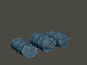 www2 german fuel drums and fuel tanks pack 3D Print Model
