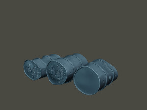 www2 german fuel drums and fuel tanks pack 3D Print Model