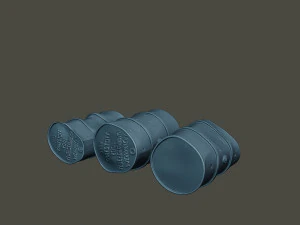 www2 독일 연료 드럼 및 연료 탱크 팩 3D 프린트 모델