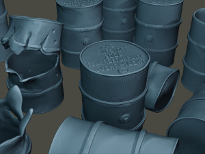 www2 german fuel drums and fuel tanks pack 3D Print Model