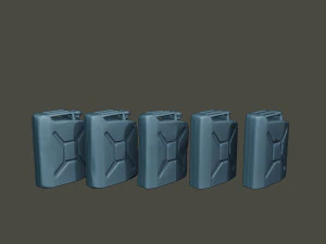 www2 독일 연료 드럼 및 연료 탱크 팩 3D 프린트 모델