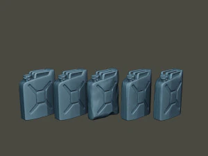 www2 독일 연료 드럼 및 연료 탱크 팩 3D 프린트 모델