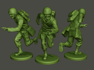 american medic soldier ww2 run a8 3D Print Model