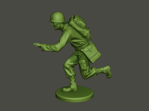 american medic soldier ww2 run a8 3D-Druckmodell