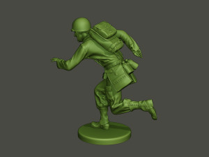 american medic soldier ww2 run a8 3D-Druckmodell