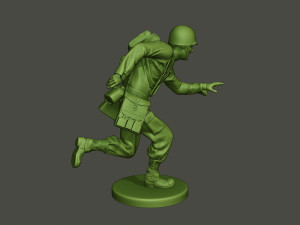 american medic soldier ww2 run a8 3D-Druckmodell