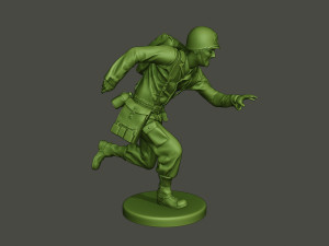 american medic soldier ww2 run a8 3D-Druckmodell