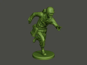 soldado m&eacute;dico americano ww2 run a8 Modelo de impresión 3D