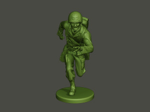 american medic soldier ww2 run a8 3D-Druckmodell
