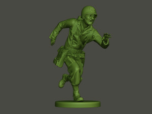 american medic soldier ww2 run a8 3D-Druckmodell