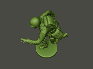 american medic soldier ww2 run a8 3D-Druckmodell